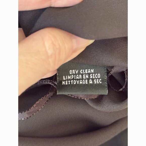 Jones New York 100% Silk Black Beaded Cocktail Midi Tiered Dress Womens 12 Glam - Picture 8 of 9